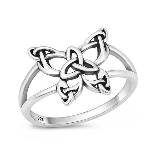Silver Celtic Butterfly Ring