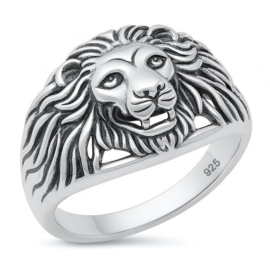 Silver Ring - Lion Head