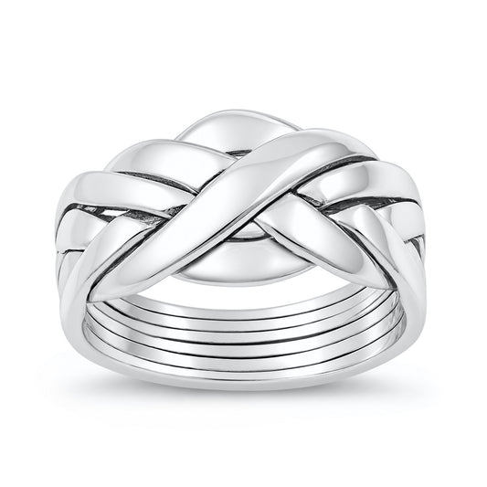 Silver 6-Pieces Puzzle Ring