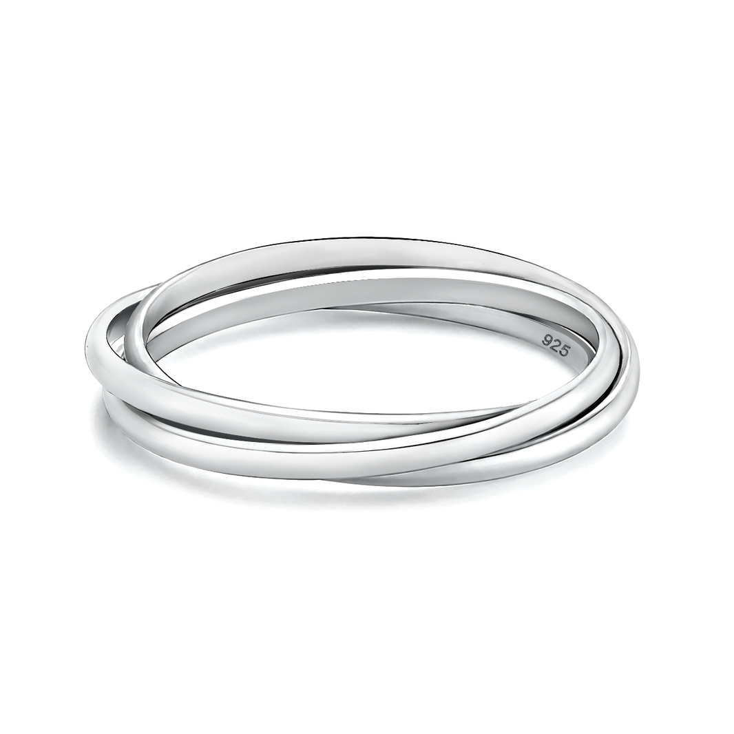 Silver Ring - 3-Band Rolling Ring