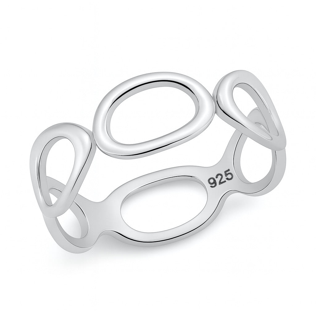 Silver Open Link Ring