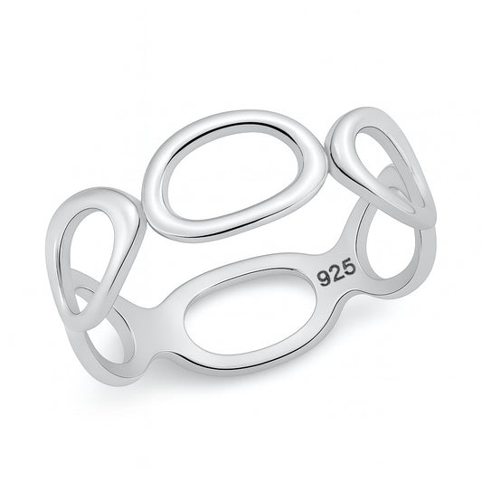 Silver Open Link Ring