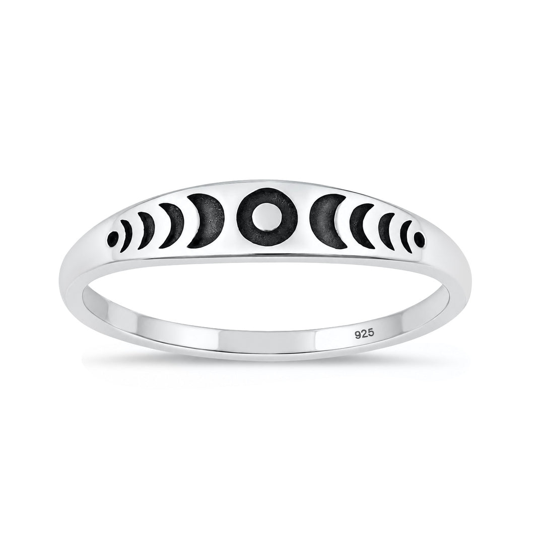 Silver Ring - Moon Phases