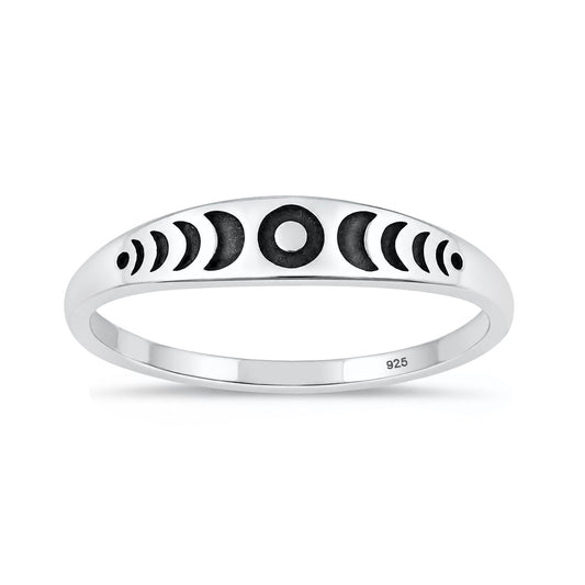 Silver Ring - Moon Phases