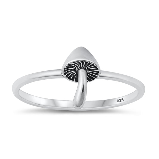 Silver Ring - Mushroom