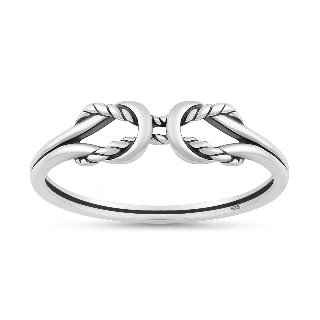 Silver Ring - Rope Knot