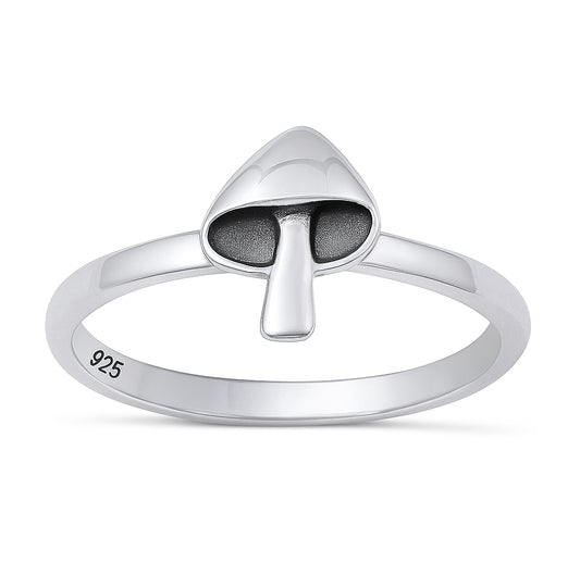Silver Ring - Mushroom
