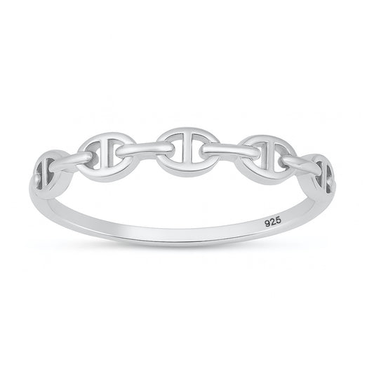 Silver Marina chain Ring