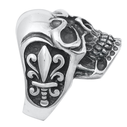 Silver Ring - Skull & Swords