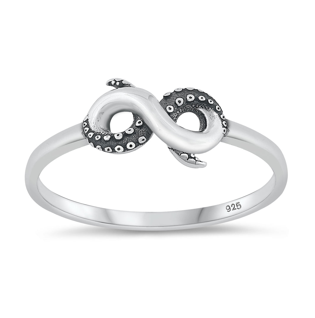 Silver Ring - Tentacles & Infinity