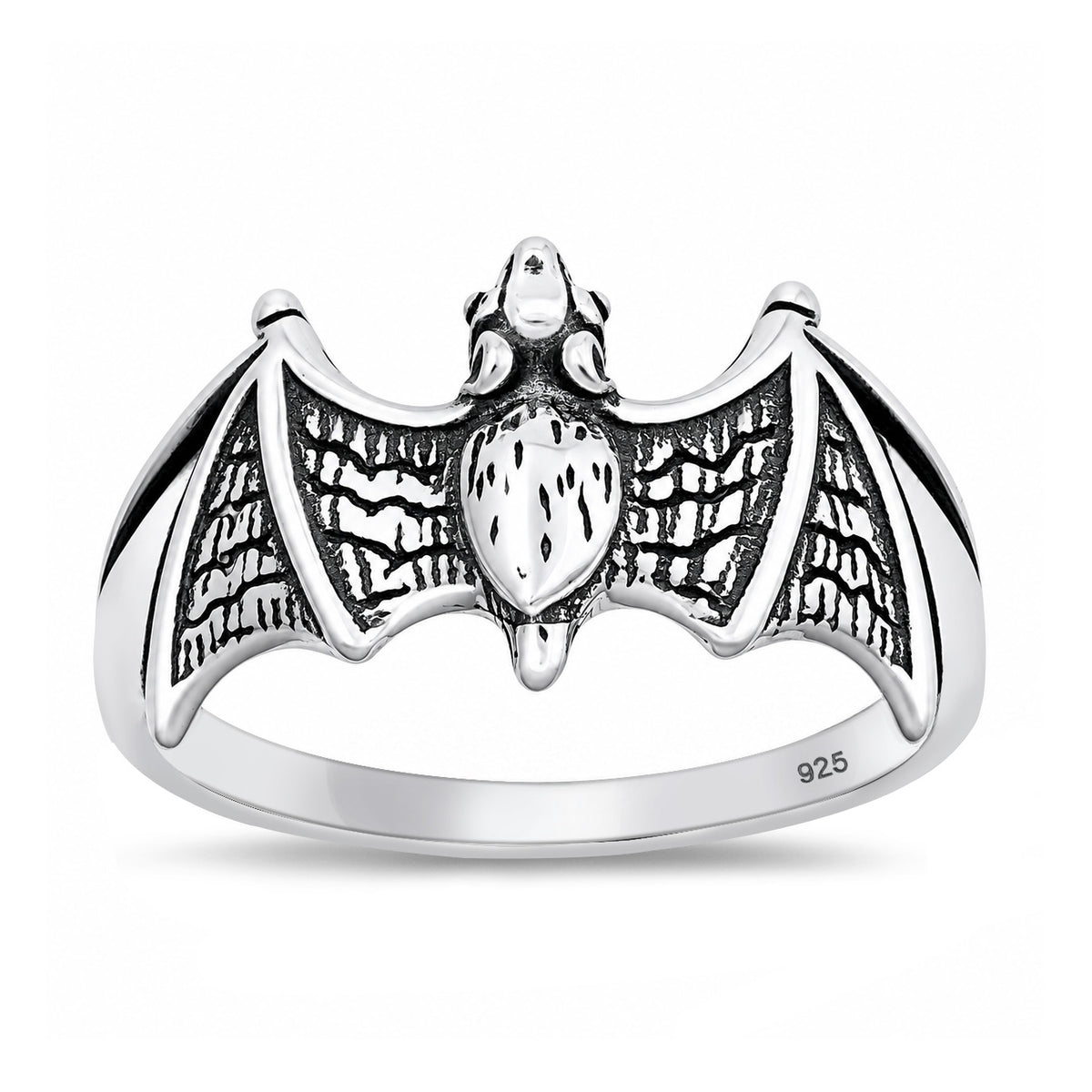 Silver Bat Ring - 12 mm