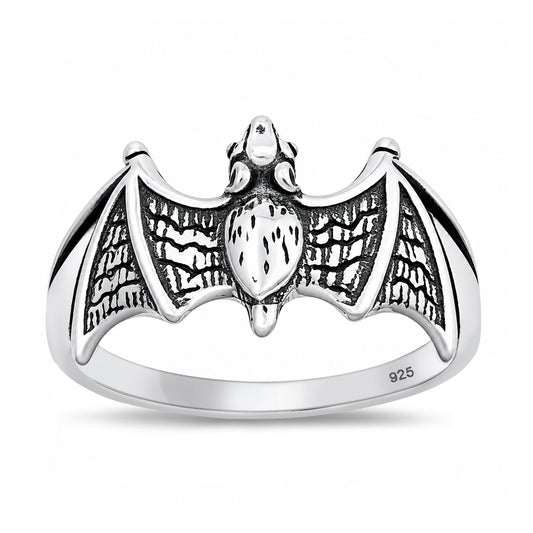 Silver Bat Ring - 12 mm