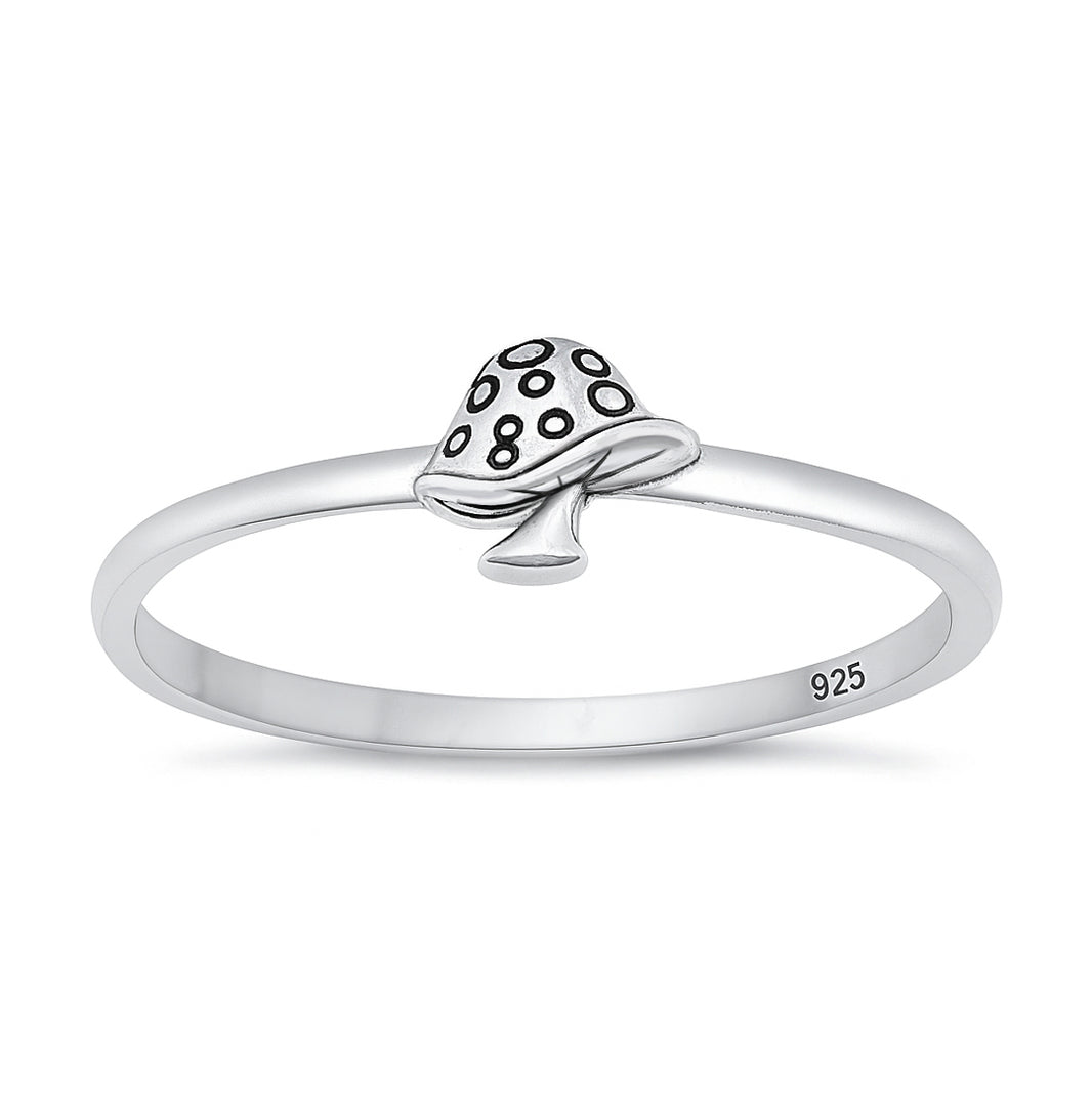 Silver Ring - Mushroom