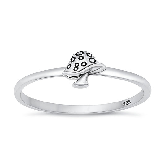 Silver Ring - Mushroom