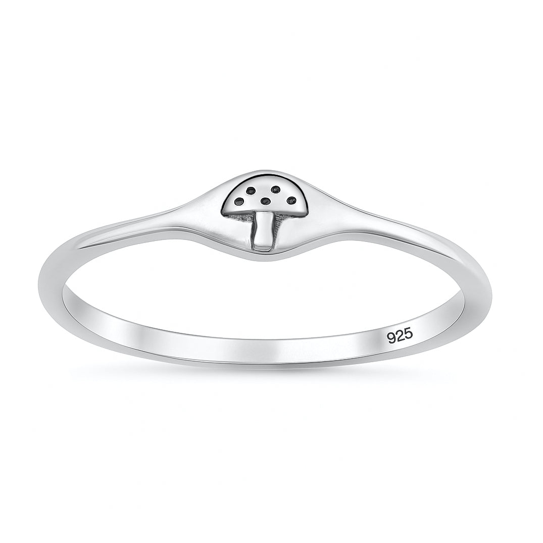 Silver Ring - Mushroom