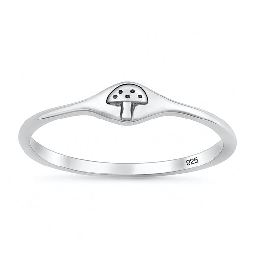 Silver Ring - Mushroom