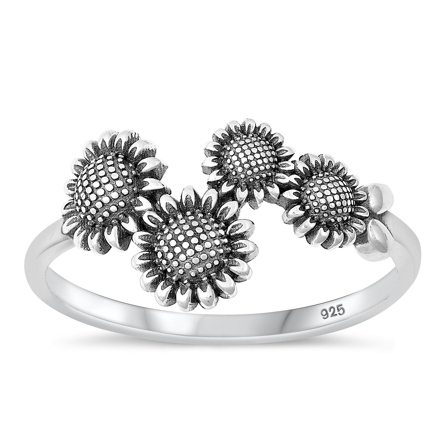 Silver Ring - Sunflowers