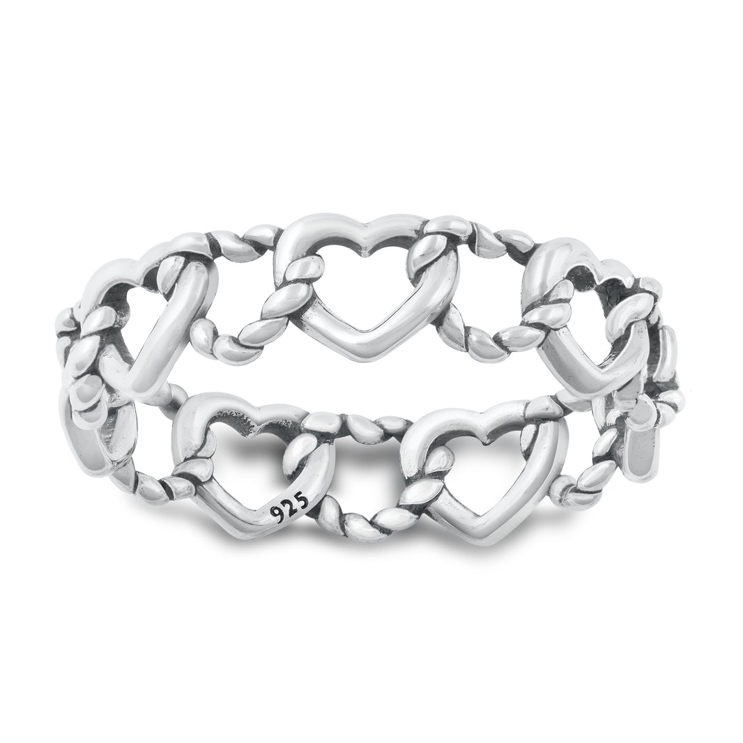 Silver Ring - Hearts