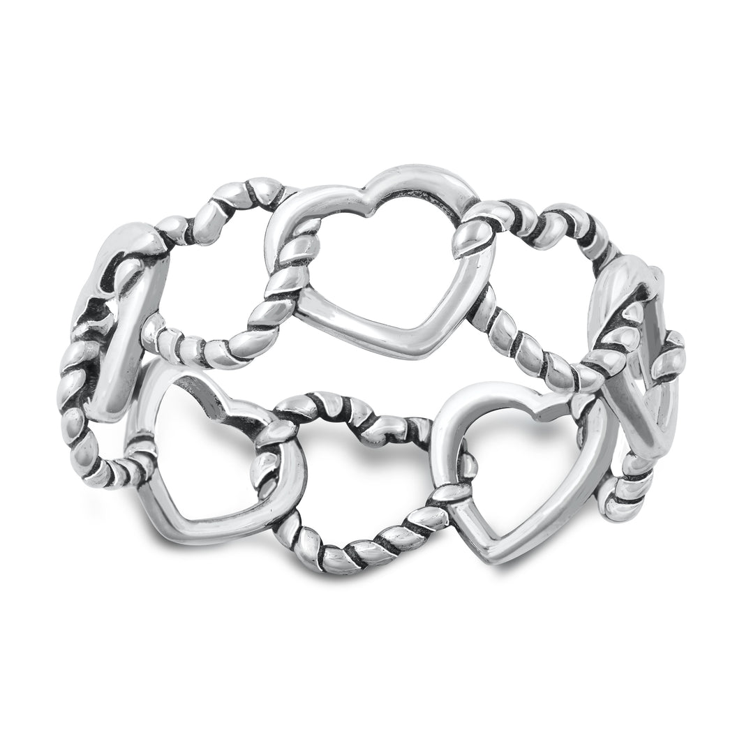 Silver Ring - Hearts