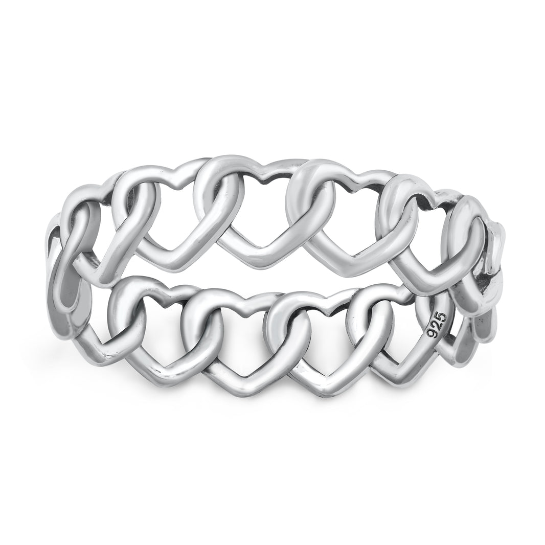 Silver Ring - Hearts