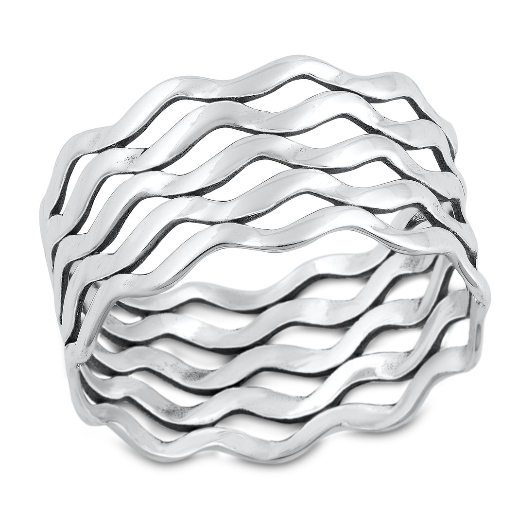 Silver Ring - Waves