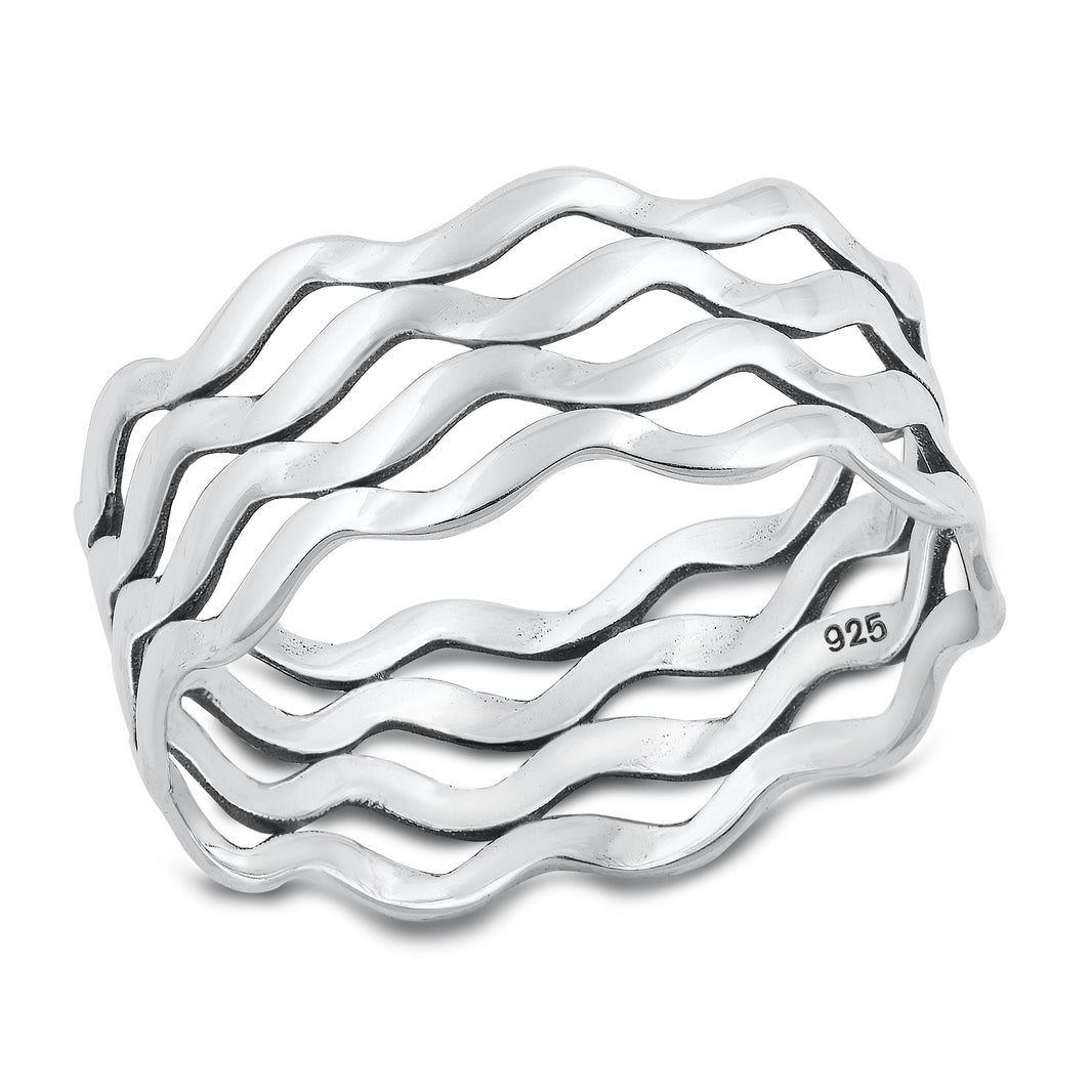 Silver Ring - Waves
