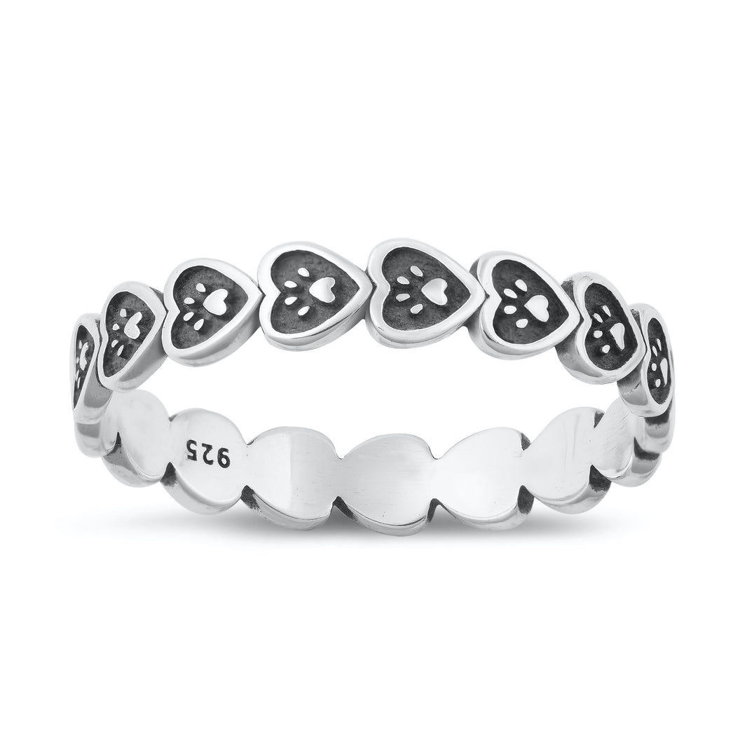 Silver Ring - Hearts & Paws