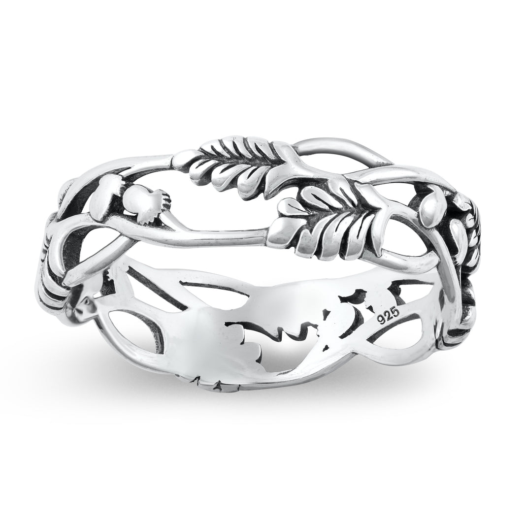 Silver Ring - Floral Vines