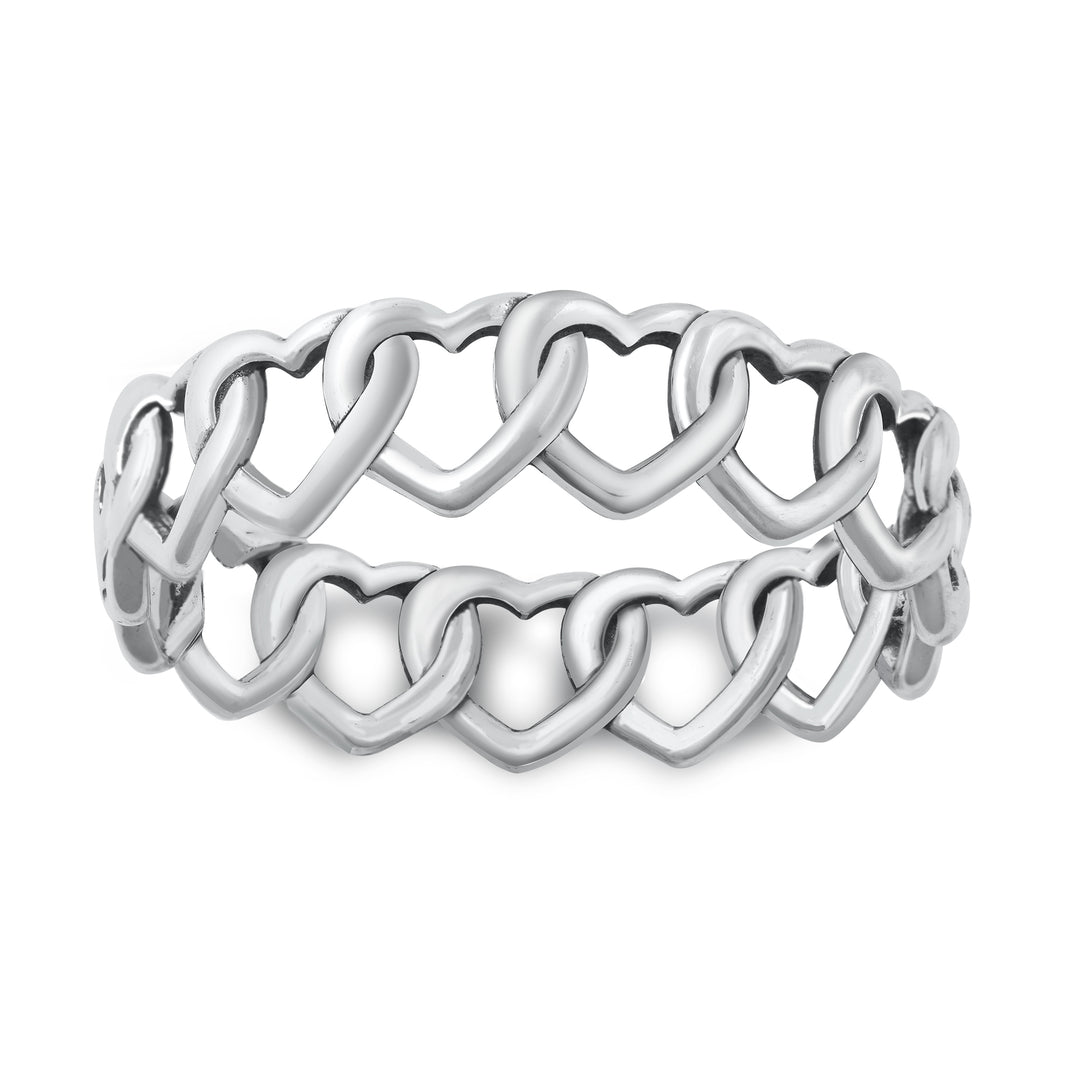 Silver Ring - Hearts
