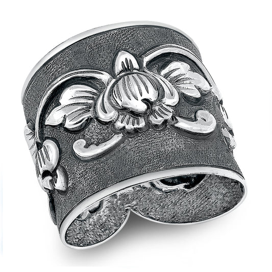 Silver Ring - Floral Design