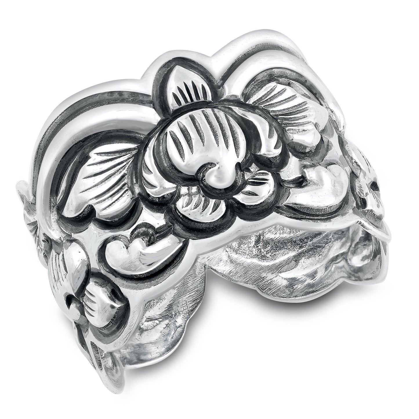 Silver Ring - Floral Design