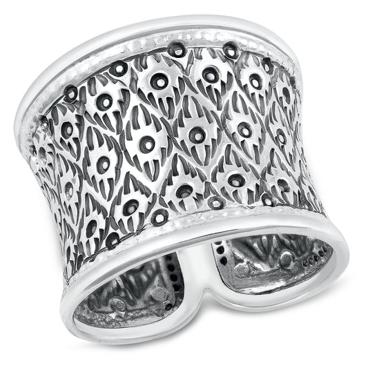 Silver Ring - Thai Floral Design