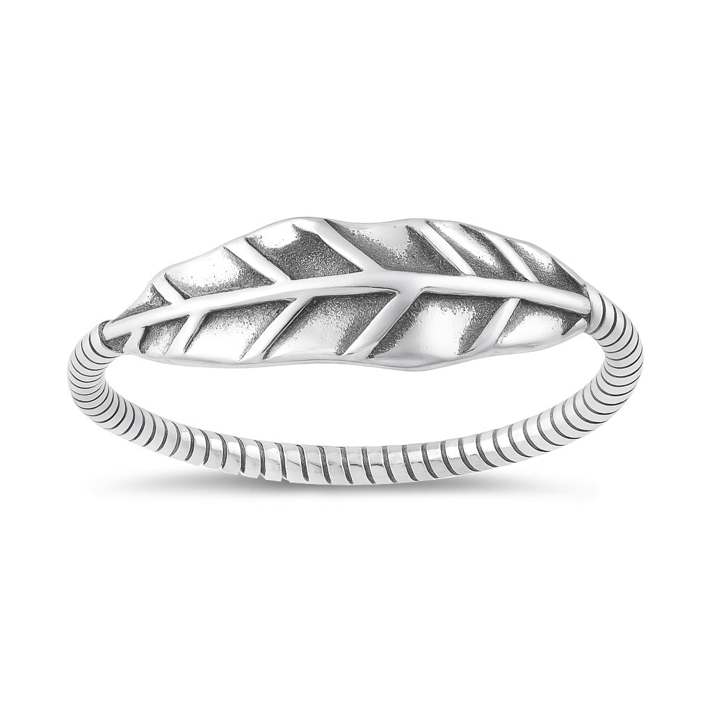 Silver Ring - Leaf
