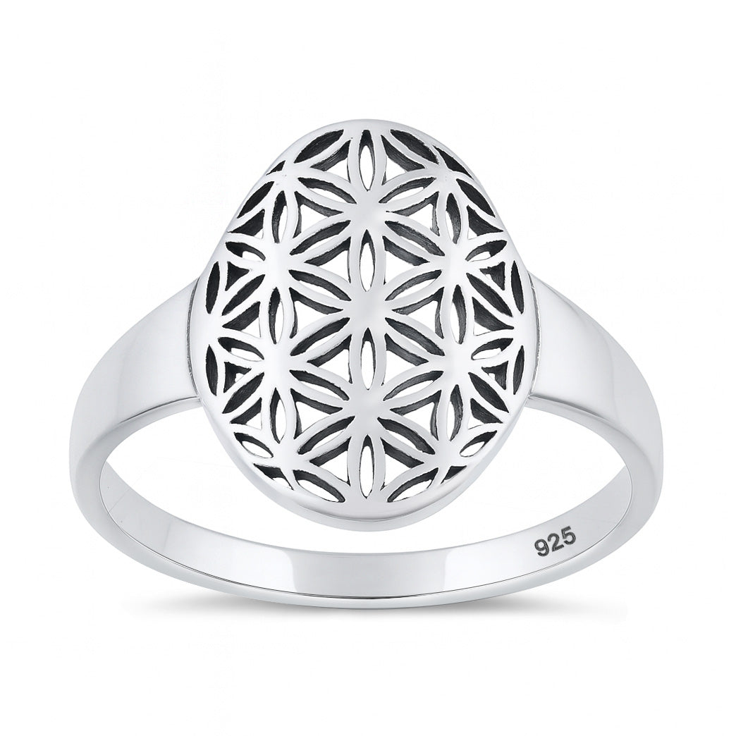 Silver Ring - Flower of Life