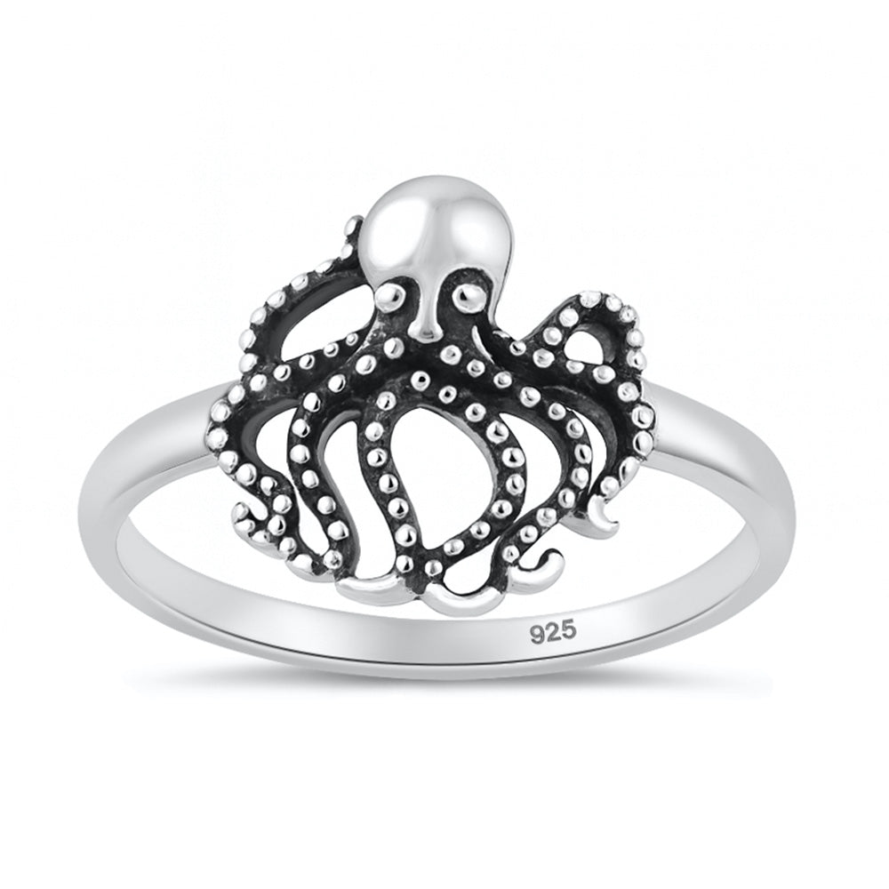 Silver Ring - Octopus