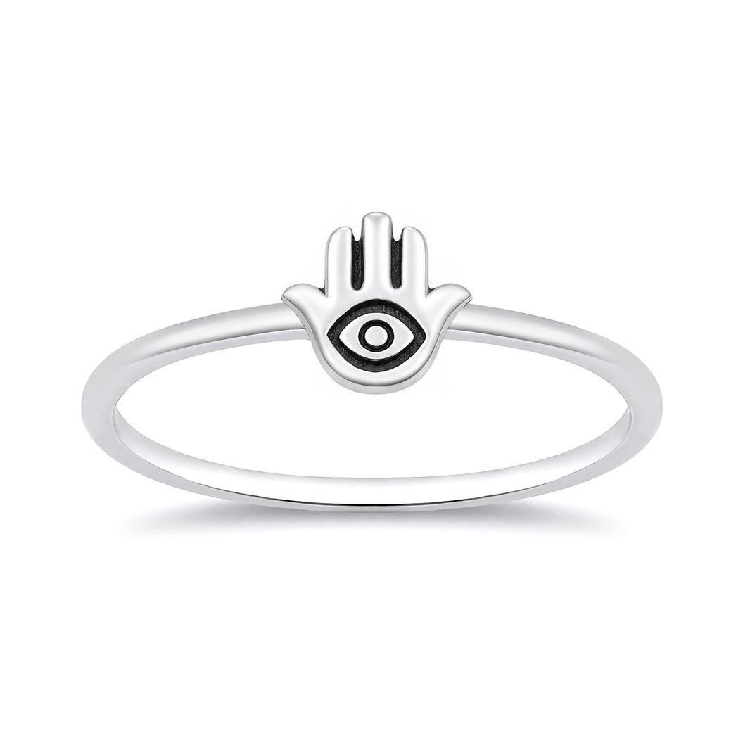 Silver Ring - Hamsa & Evil Eye