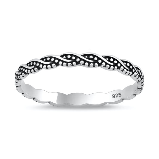 Silver Ring - Braided Band