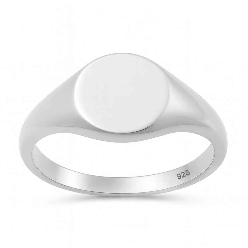 Silver Ring - Round Signet