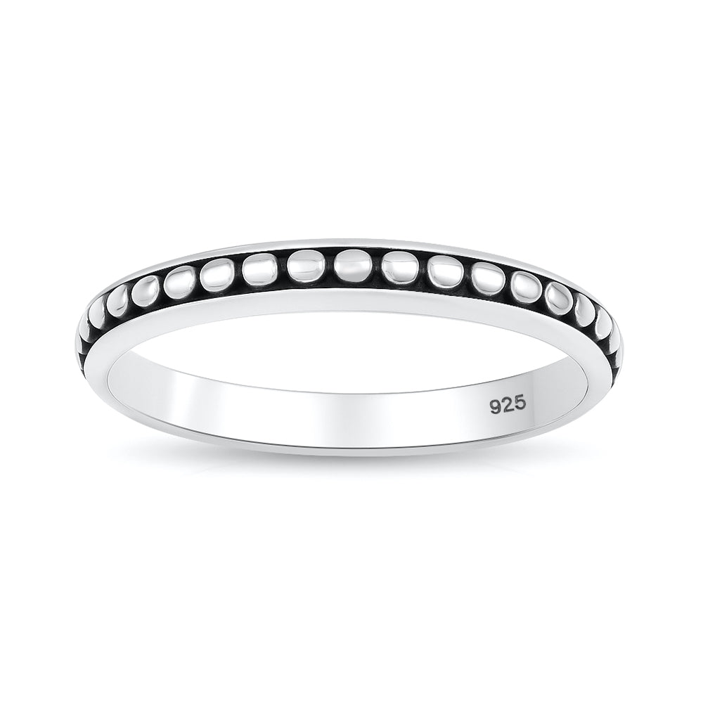 Silver Dot Band Ring