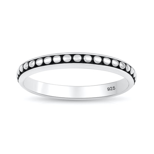 Silver Dot Band Ring
