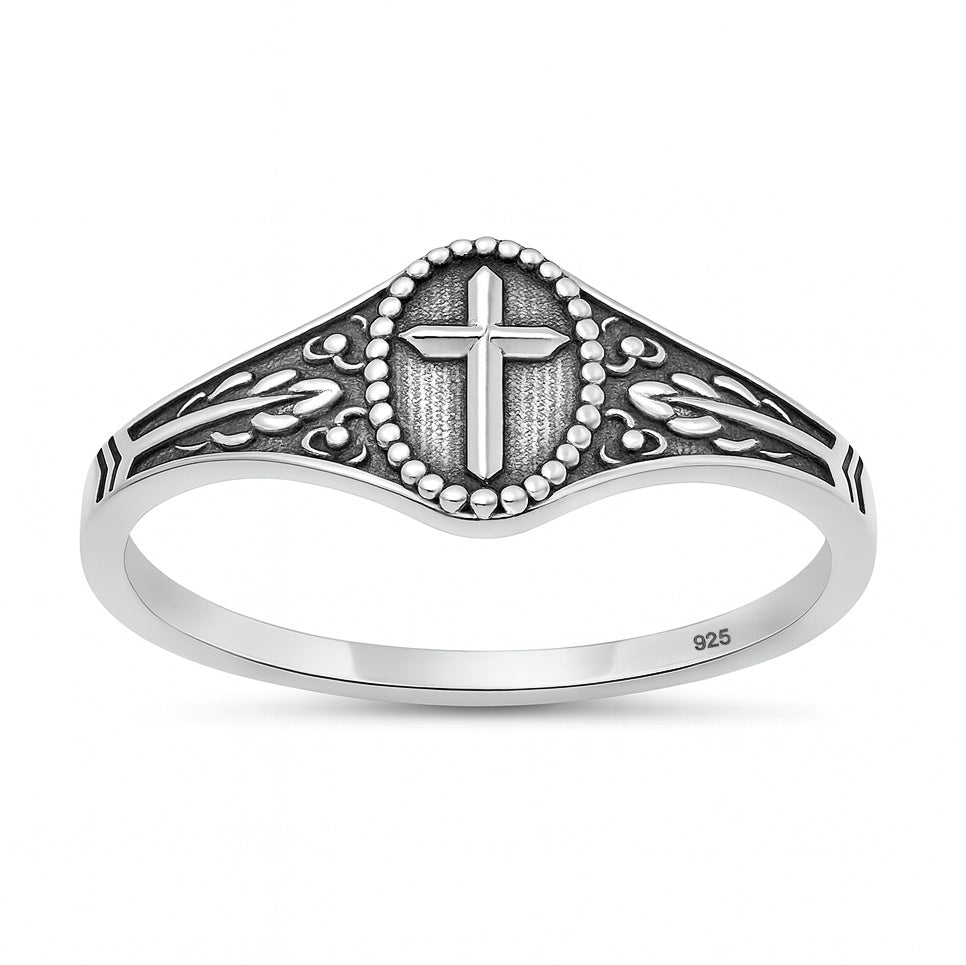 Silver Ring - Cross