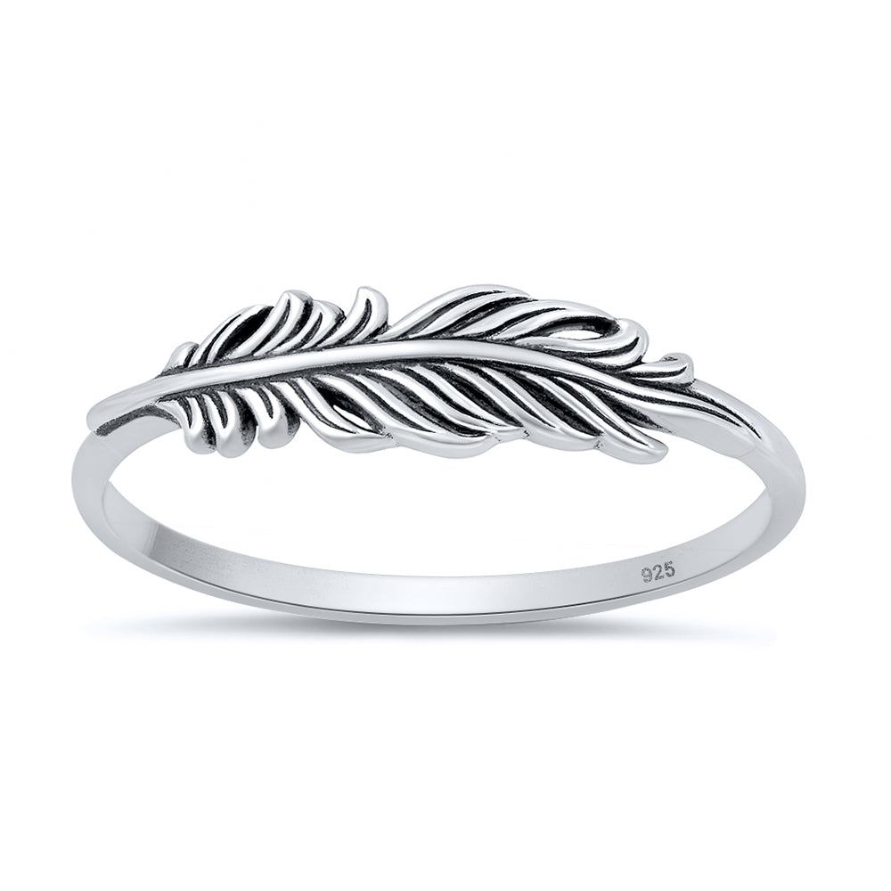 Silver Ring - Feather
