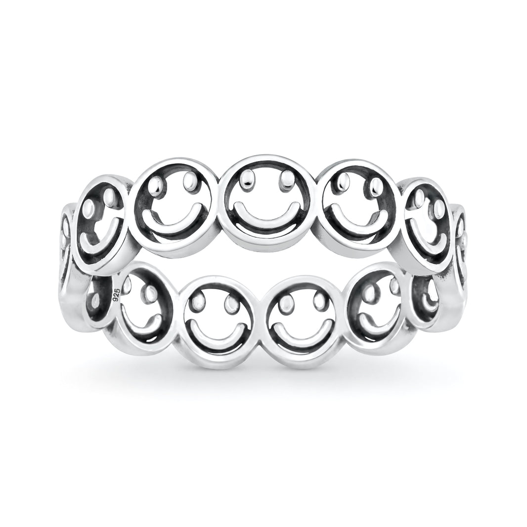 Silver Ring - Happy Faces