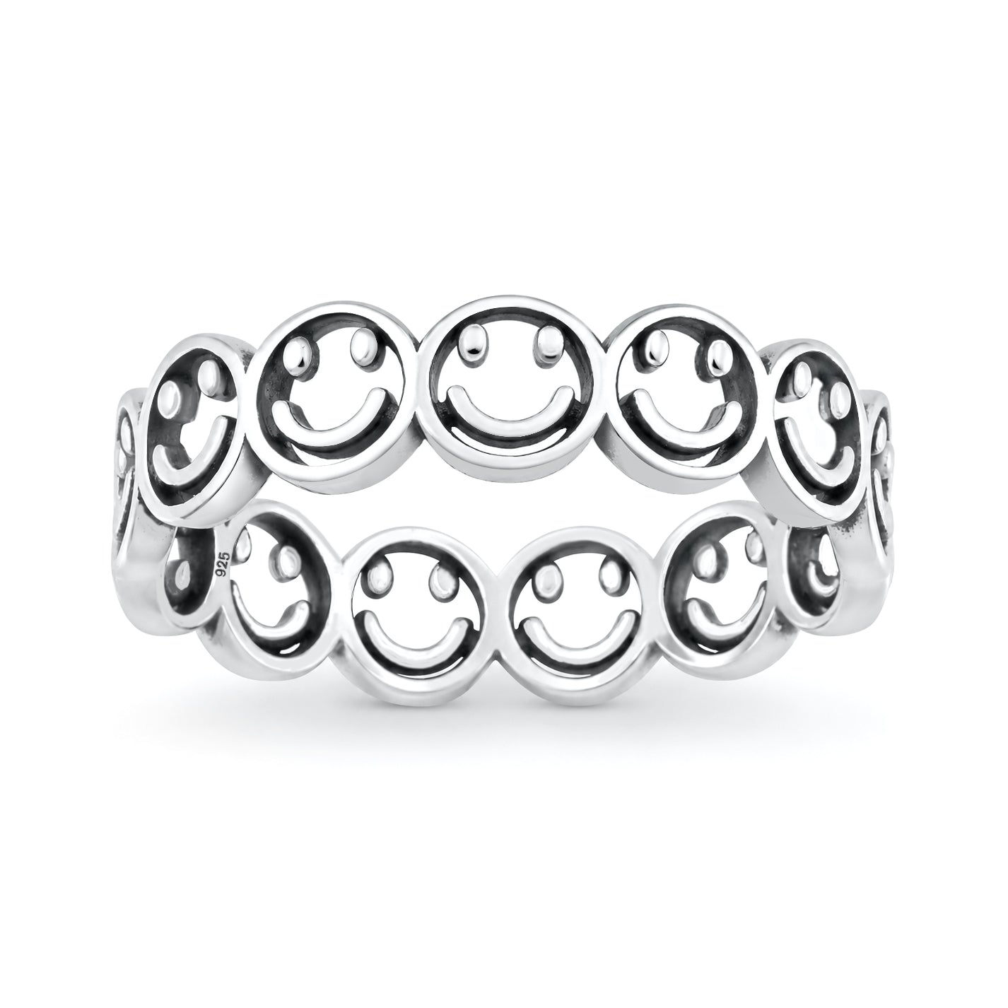 Silver Ring - Happy Faces