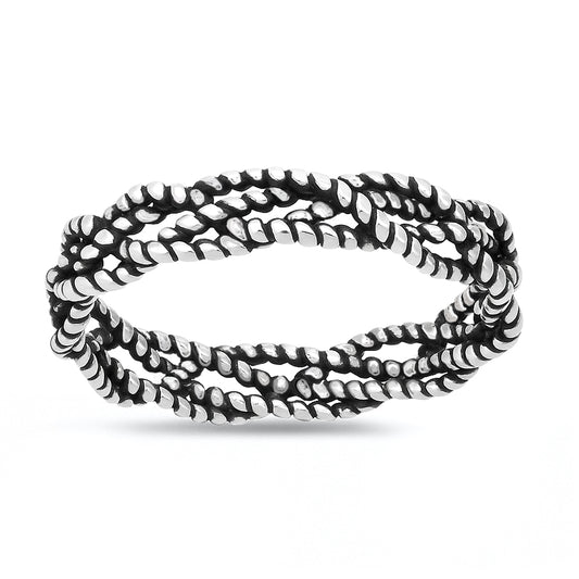 Silver Ring - Twisted Rope