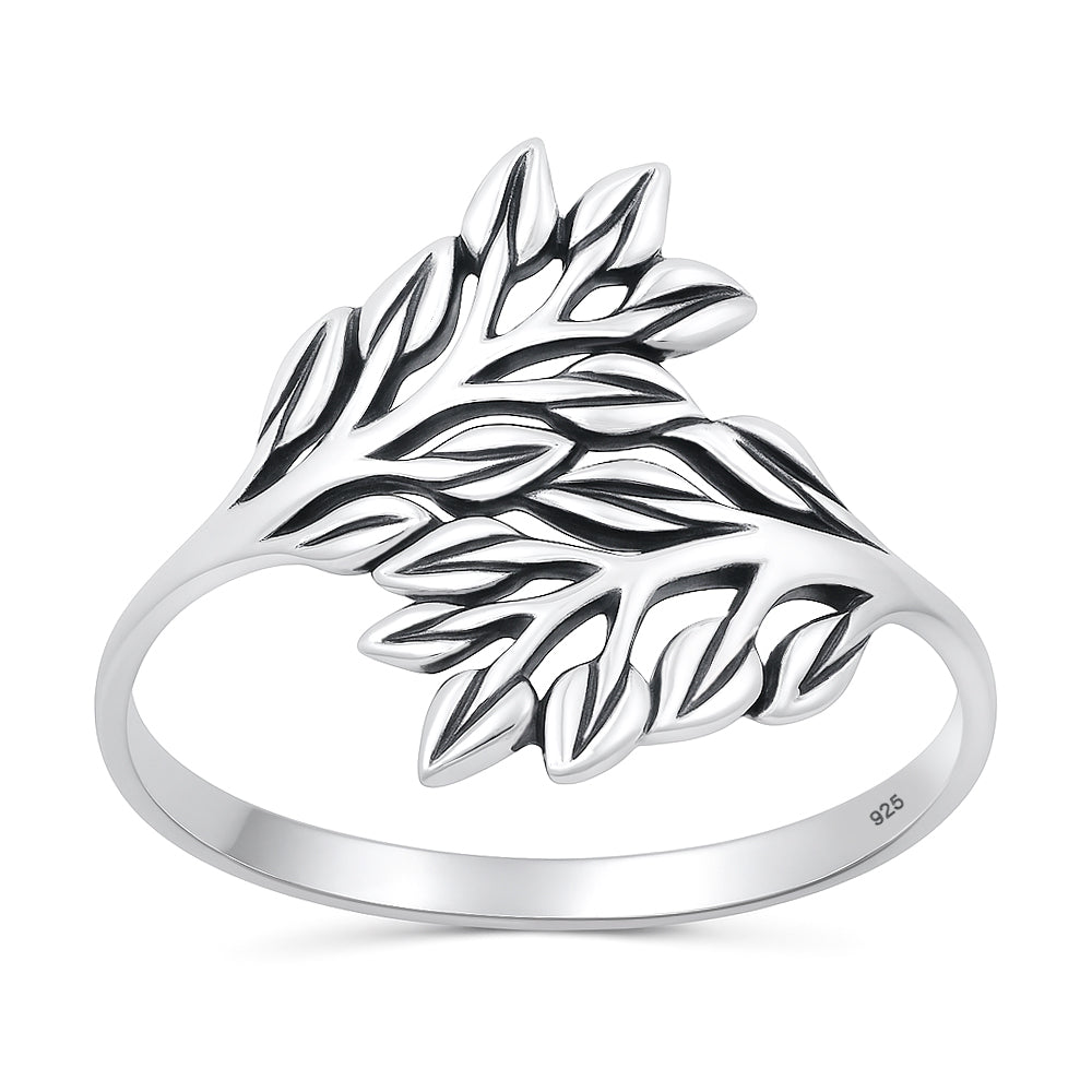Silver Ring - Leaf Branch