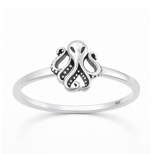 Silver Ring - Octopus