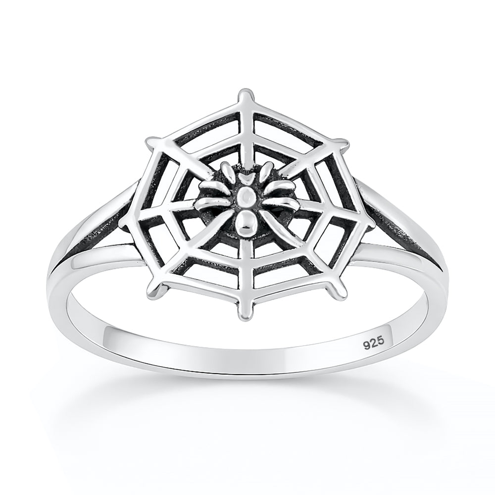Silver Ring - Spider Web