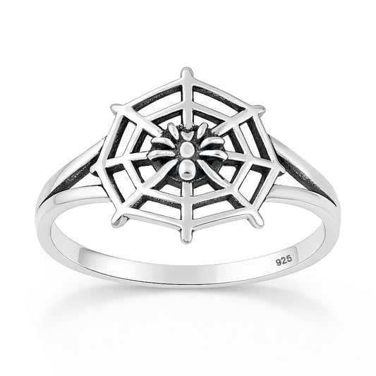 Silver Ring - Spider Web