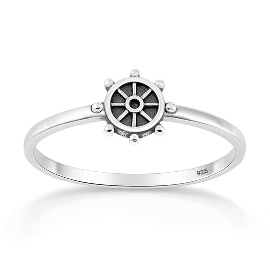 Silver Ring - Ship Helm